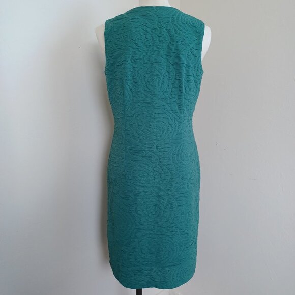 Very Vollbracht Shift‎ Dress Green Slim Fit Stretch Knit Womens Large - Picture 3 of 15